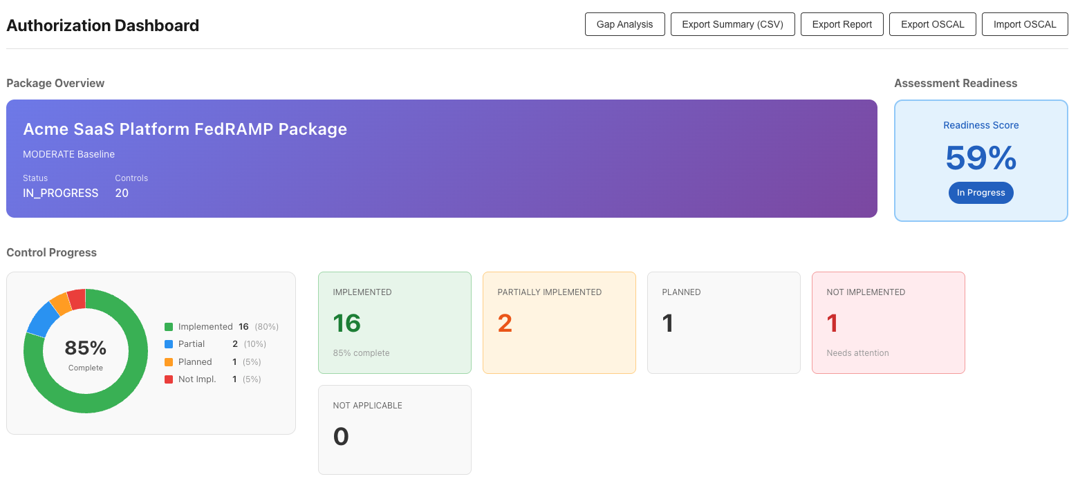 OSCAL Native screenshot 1